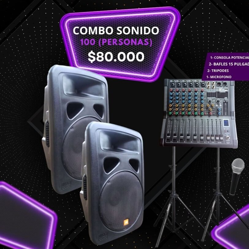 COMBO SONIDO (100 PERSONAS)